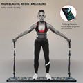 Foldable Multi-Function Push-Up Board with Resistance Bands - Black - view 4