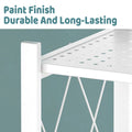 Foldable Multi Layer Storage Rack with Wheels, No Installation Needed - White - view 5
