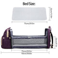 Foldable Nappy Bag Backpack with Built-In Rest Mat - Grey - view 5