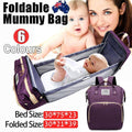 Foldable Nappy Bag Backpack with Built-In Rest Mat - Navy Blue - view 2
