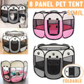 Foldable Octagonal Pet Pen with Mesh Panels - Large, Grey (114 cm Diameter) - view 2