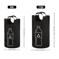 Foldable Oxford Cloth Laundry Bag with Ring Handles - Black, 115 Litre (43 x 79 x 18 cm) - view 4