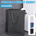 Foldable Oxford Cloth Laundry Basket, 39 x 19 x 62.5 cm - Dark Grey - view 2
