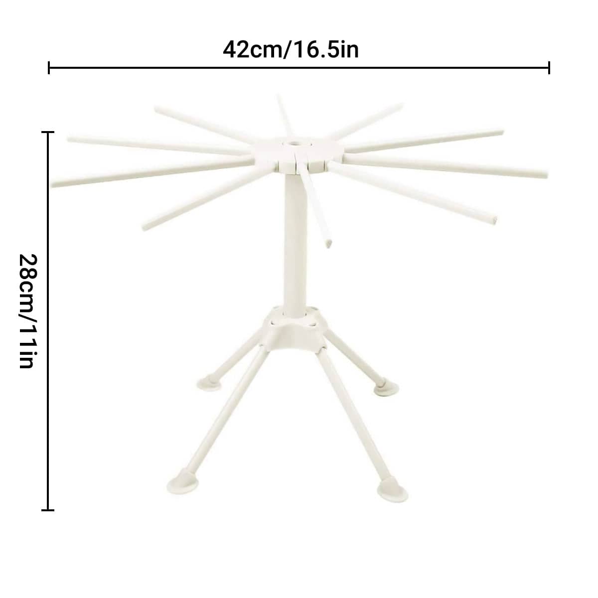 Foldable Pasta Drying Rack with 10 Bars, Plastic Spaghetti and Noodle Dryer for Home Kitchen - view 3