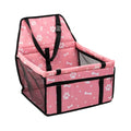 Foldable Pet Car Carrier with Breathable Mesh, 40 x 35 x 25 cm - Pink