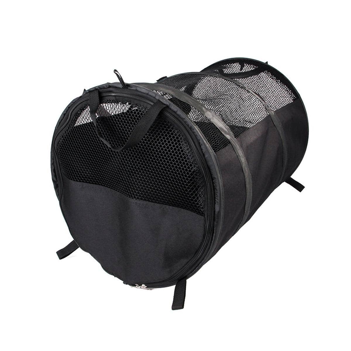 Foldable Pet Car Carrier with Mesh Panels, 123 x 58 cm - Black