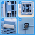Foldable Pet Carrier Airline Box for Small Cats and Dogs, Portable Travel Cage - Blue - view 5