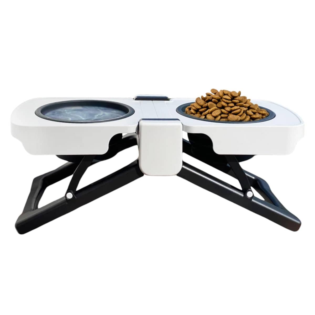 Foldable Pet Dining Table with Food Bowls for Dogs and Cats - view 2