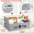 Foldable Pet Toy Storage Box, Cotton Linen Organiser - Cat Toys - view 4