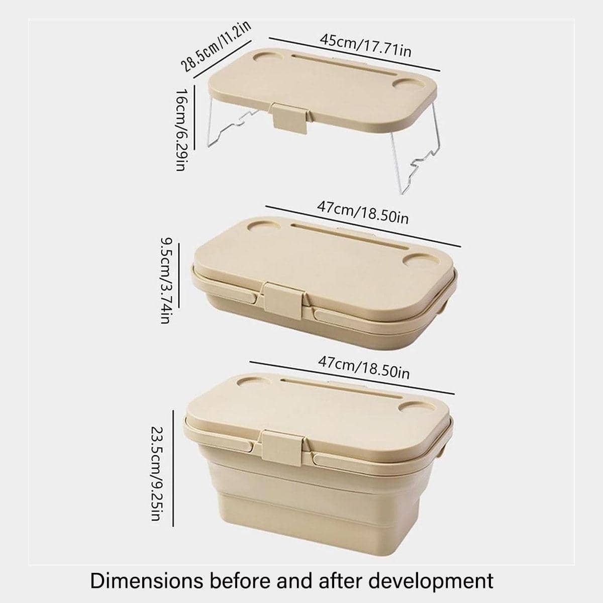 Foldable Picnic Basket with Multifunctional Lid and Cup Holders - view 3