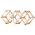 Foldable Pine Wood Wine Rack for 5 Bottles - 45 x 16.5 cm