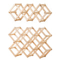 Foldable Pine Wood Wine Rack for 5 Bottles - 45 x 16.5 cm - view 3