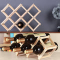 Foldable Pine Wood Wine Rack for 5 Bottles - 45 x 16.5 cm - view 5