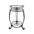 Foldable Plant Stand 2 Tier Metal Flower Shelf for Indoor and Outdoor Garden Use - view 2