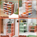 Foldable Plastic Shoe Rack - Orange, 7 Tier - view 5