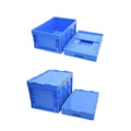 Foldable Plastic Storage Box with Rounded Corners for Workshop and Garage - With Lid - view 3