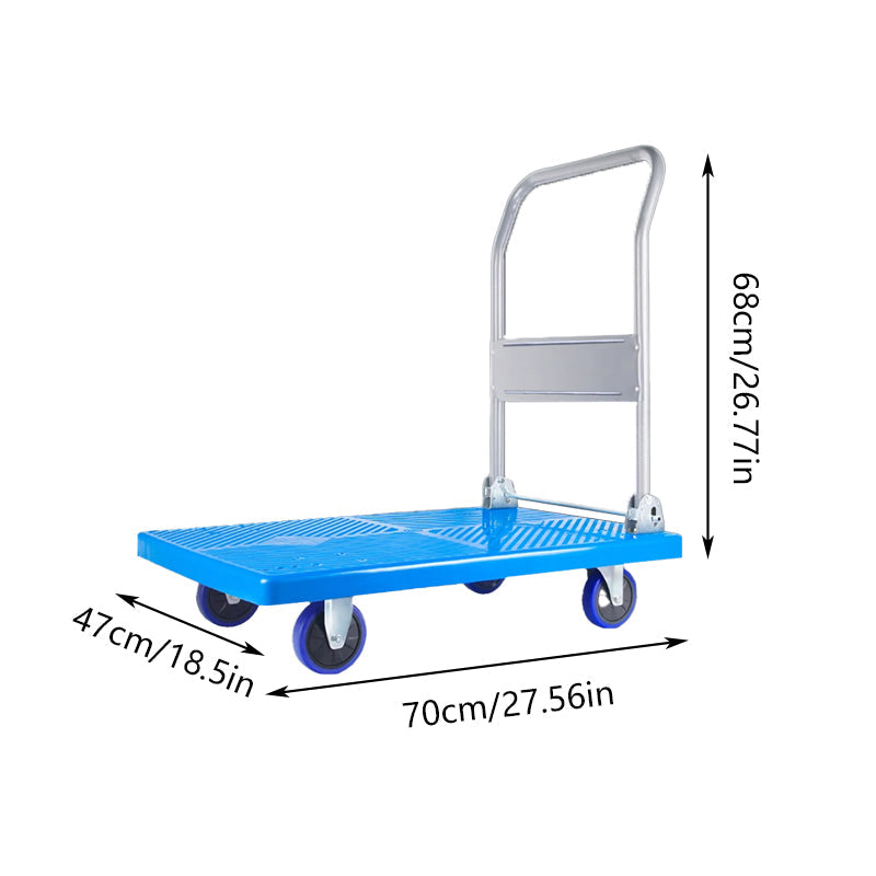 Foldable Platform Trolley Hand Truck with Castor Wheels, 150 kg - view 3