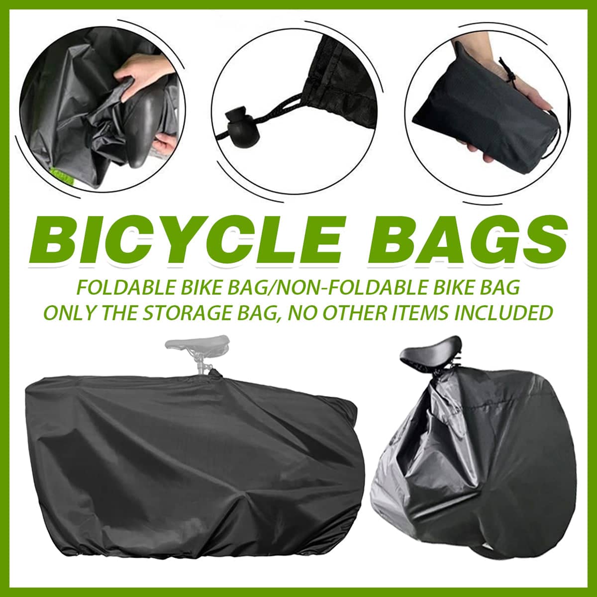 Foldable Polyester Bike Carry Bag for Folding Bike - 105 x 81 cm - view 2