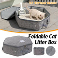 Foldable Portable Cat Litter Box for Travel and Outdoor Use, Lightweight Collapsible