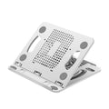 Foldable Portable Laptop Stand, Adjustable with Cooling Vents - White