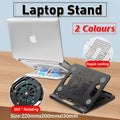 Foldable Portable Laptop Stand, Adjustable with Cooling Vents - White - view 2