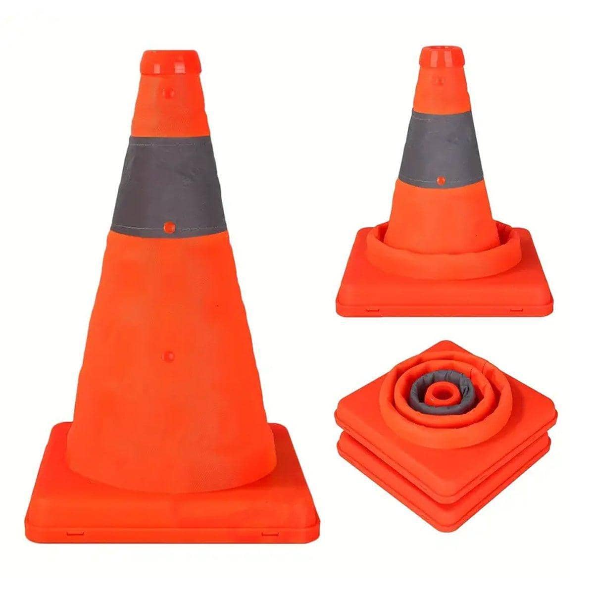 Foldable Reflective Traffic Cone for Road Safety - 70 cm - view 3