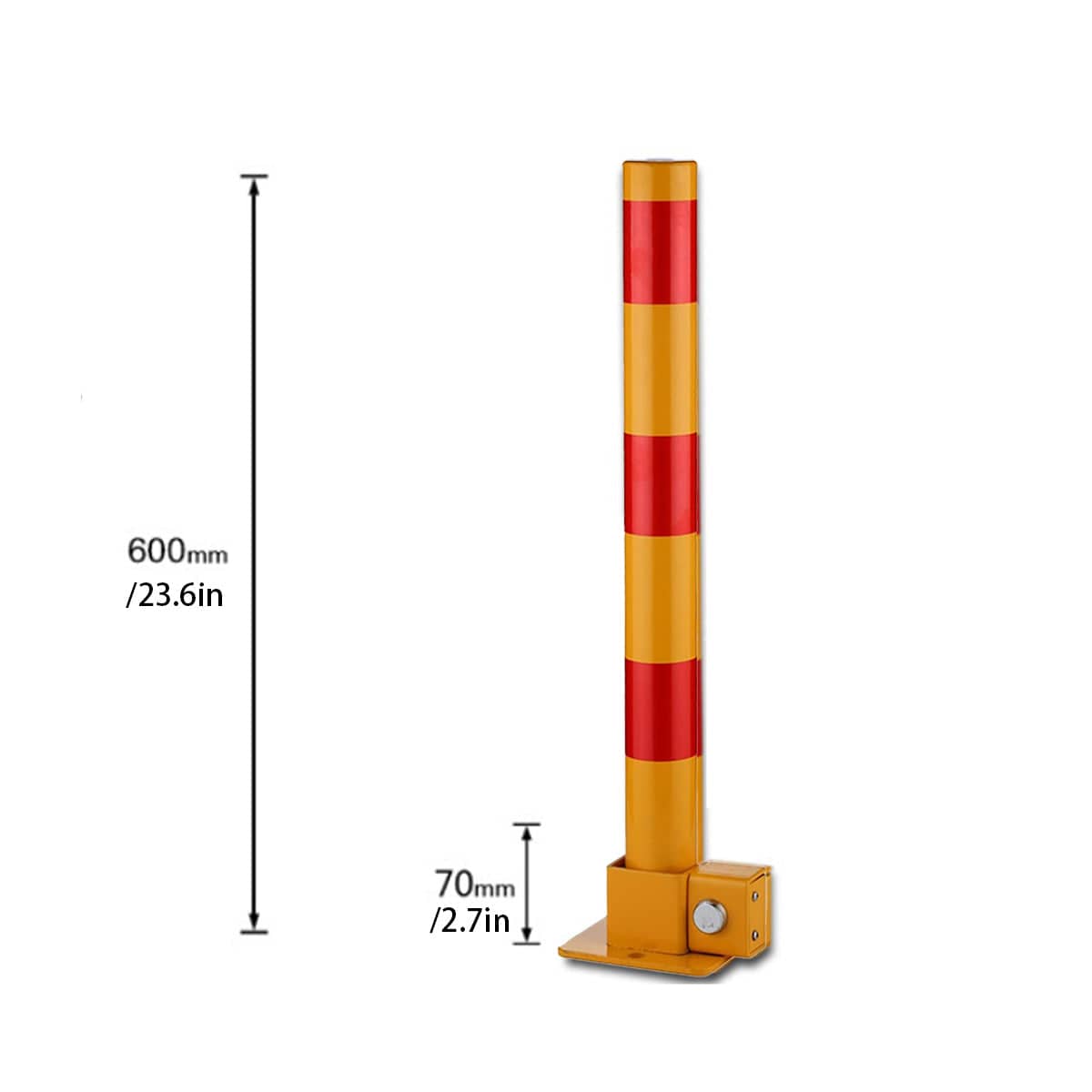 Foldable Residential Driveway Parking Bollard Post Lock - view 3