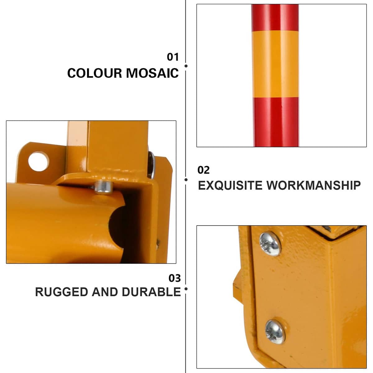 Foldable Residential Driveway Parking Bollard Post Lock - view 5