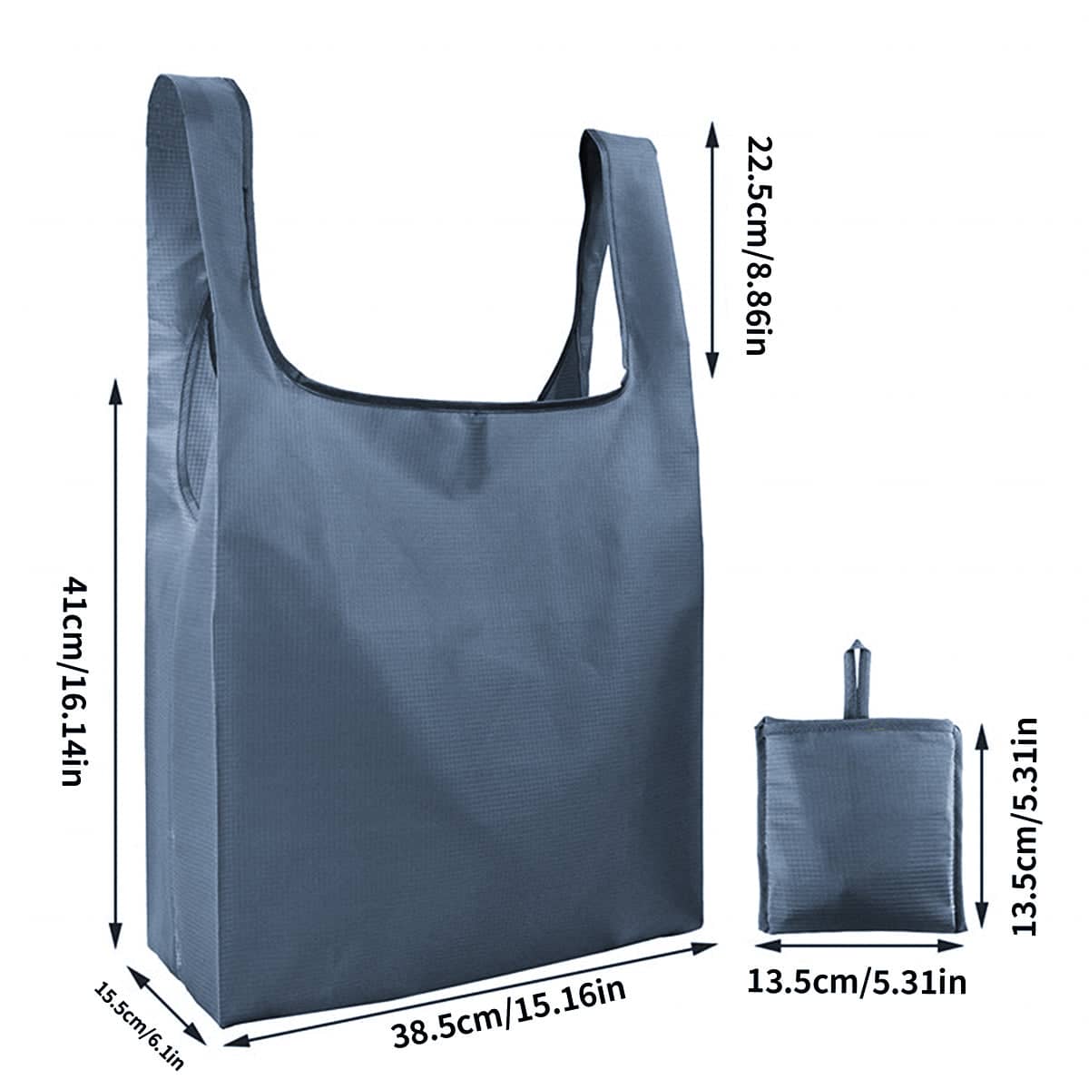 Foldable Reusable Shopping Bags, Pack of 2 - Orange - view 4