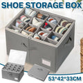 Foldable Shoe Box Organiser with Adjustable Dividers for Shoe Storage