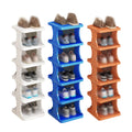 Foldable Shoe Rack Organiser, 6 Tier - Blue - view 3