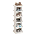Foldable Shoe Rack Organiser, 7 Tier - White