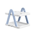 Foldable Shoe Rack Storage Shelf, Space Saving - 2 Tier, Light Blue