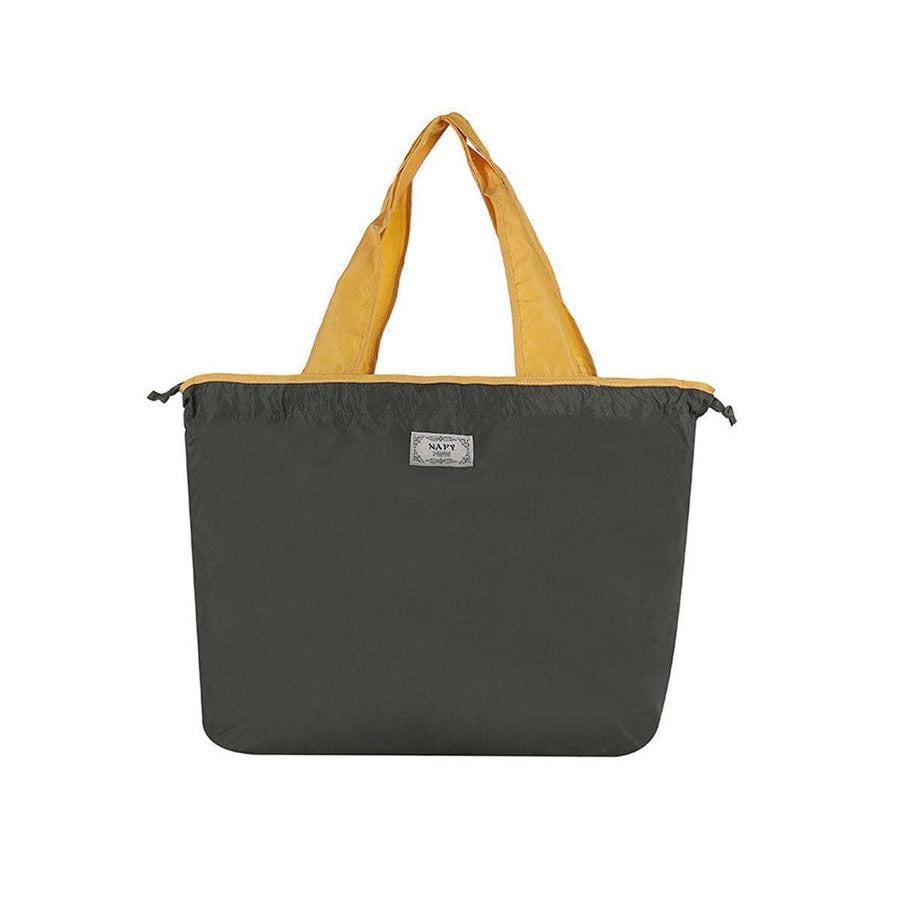 Foldable Shopping Bag with Drawstring - Army Green, Large (54 x 42 cm)
