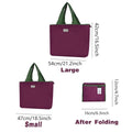 Foldable Shopping Bag with Drawstring - Orange, Small (47 x 35 cm) - view 4
