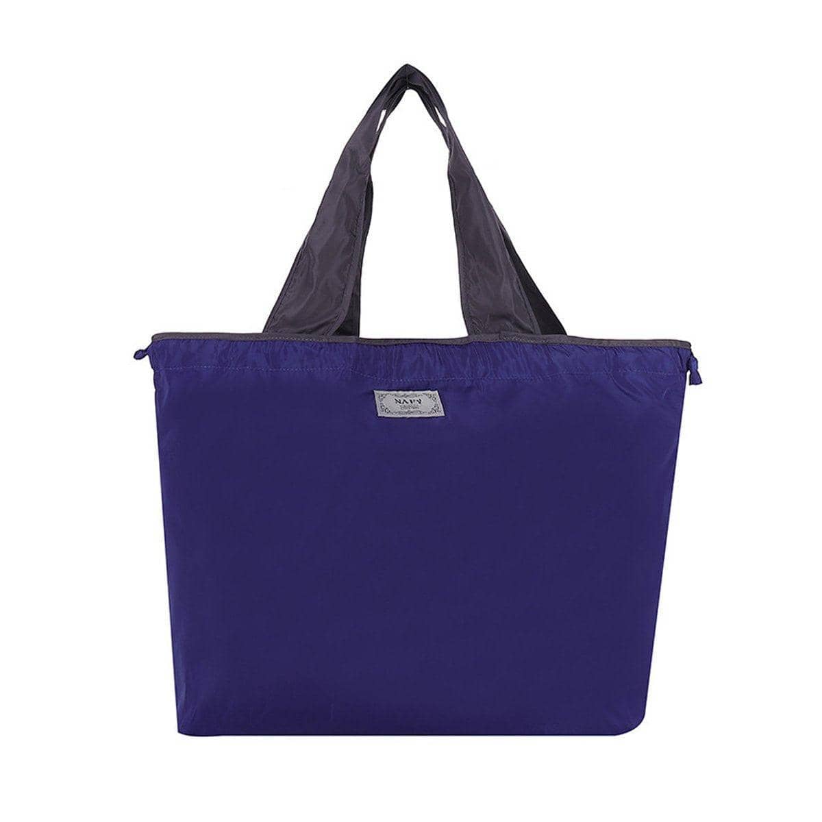 Foldable Shopping Bag with Drawstring - Royal Blue, Small (47 x 35 cm)
