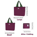 Foldable Shopping Bag with Drawstring - Teal, Small (47 x 35 cm) - view 4