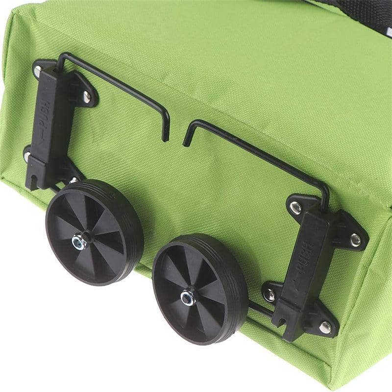 Foldable Shopping Trolley Bag with Wheels - Black - view 5