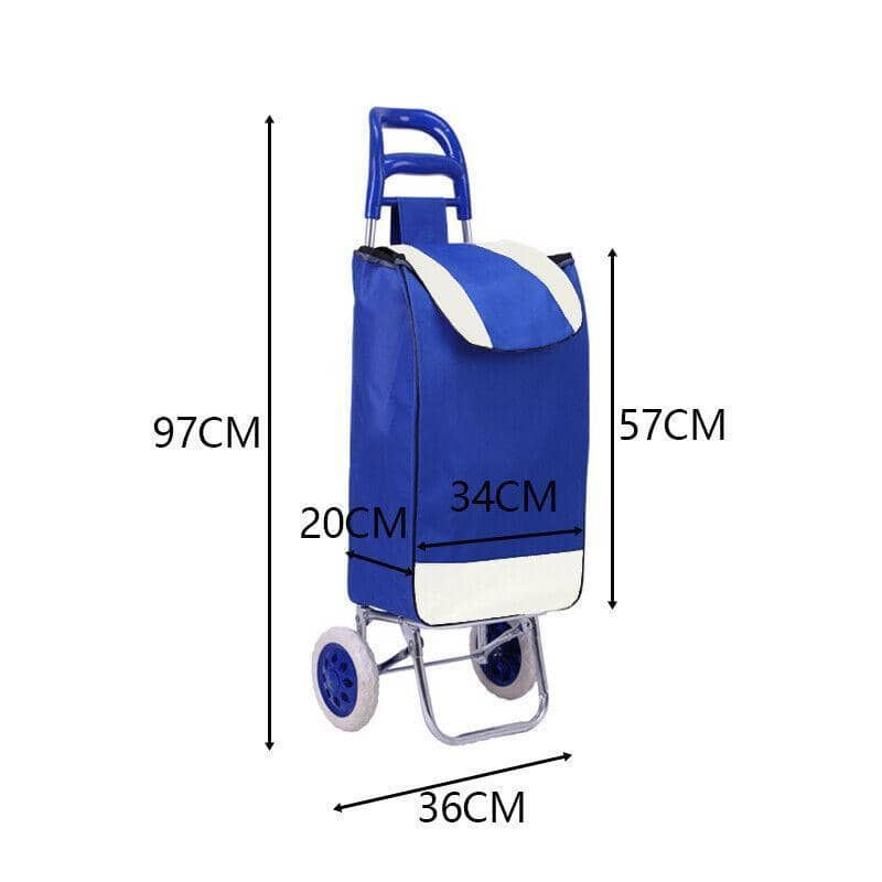 Foldable Shopping Trolley with Wheels, 35L Bag - Red - view 4