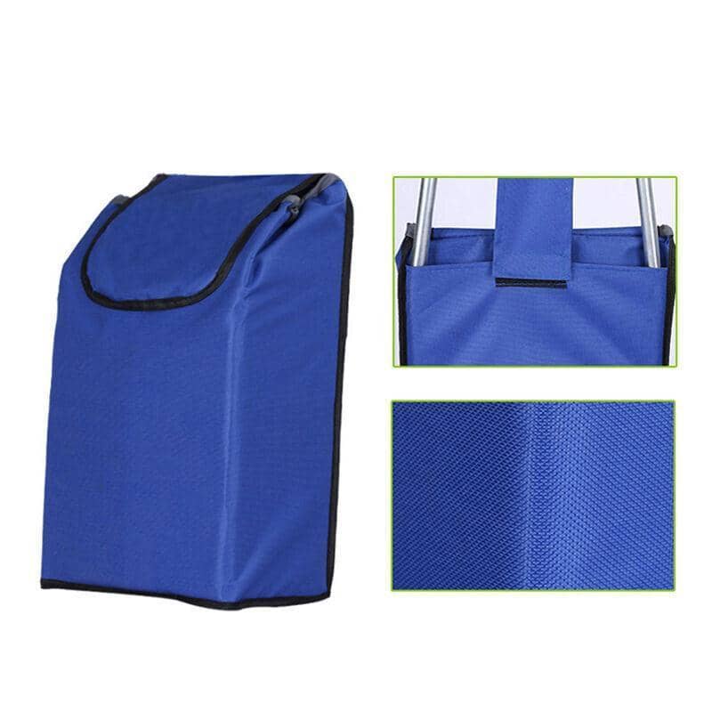 Foldable Shopping Trolley with Wheels, 35L Bag - Red - view 5