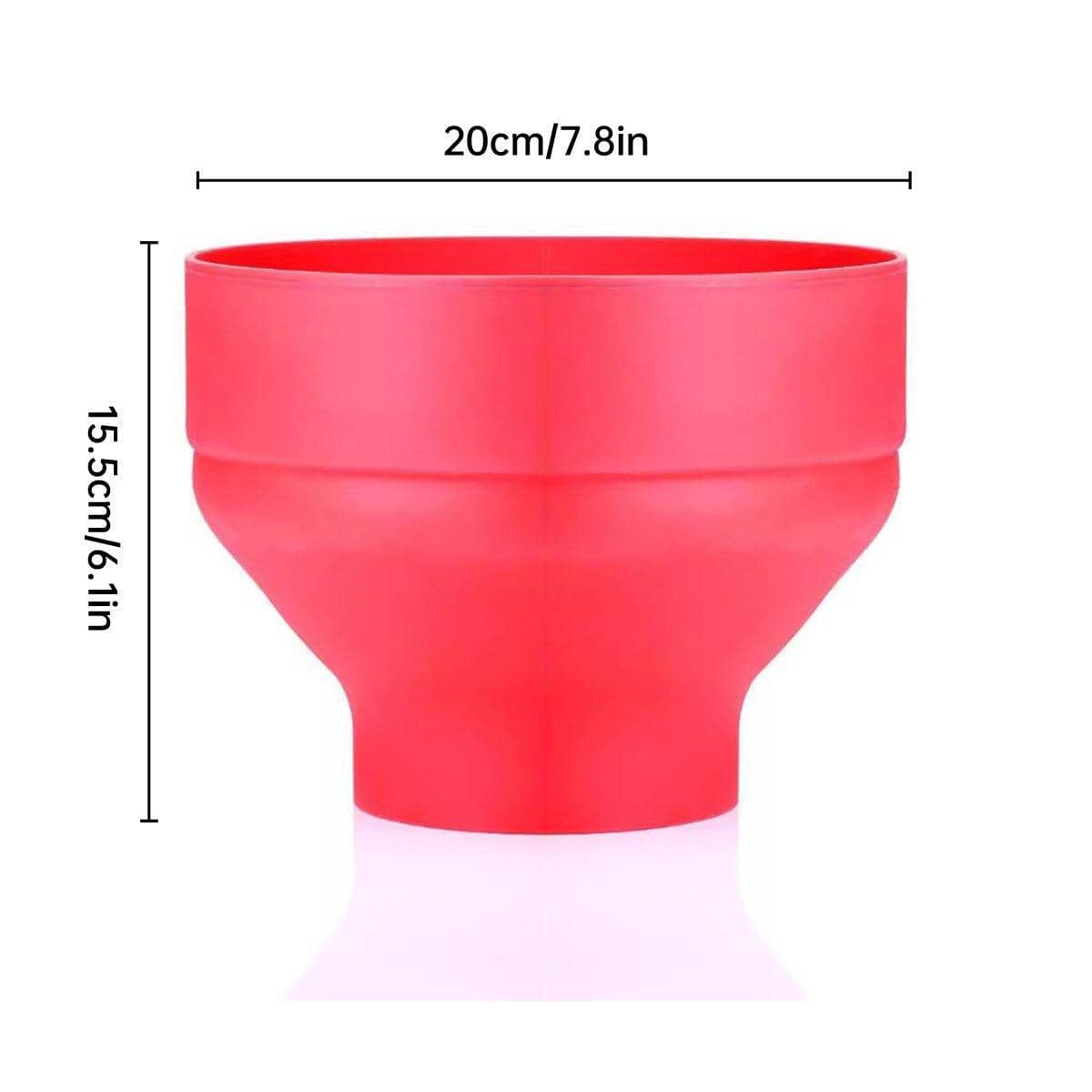 Foldable Silicone Microwave Popcorn Bucket, High Temperature Resistant Bowl - view 3