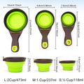 Foldable Silicone Pet Food Scoop with Bag Clip - Large (Size L, 12 x 21 cm) - view 4