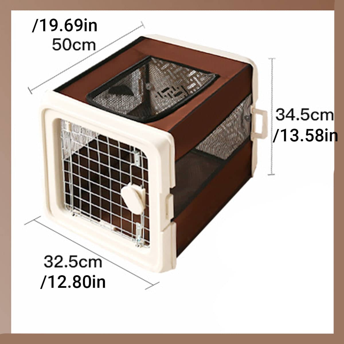 Foldable Soft-Sided Pet Carrier Cage for Cats and Dogs, Breathable Travel - view 3