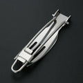 Foldable Stainless Steel Camping Cutlery Set, 3 Piece Knife, Spoon and Fork, Silver - view 4