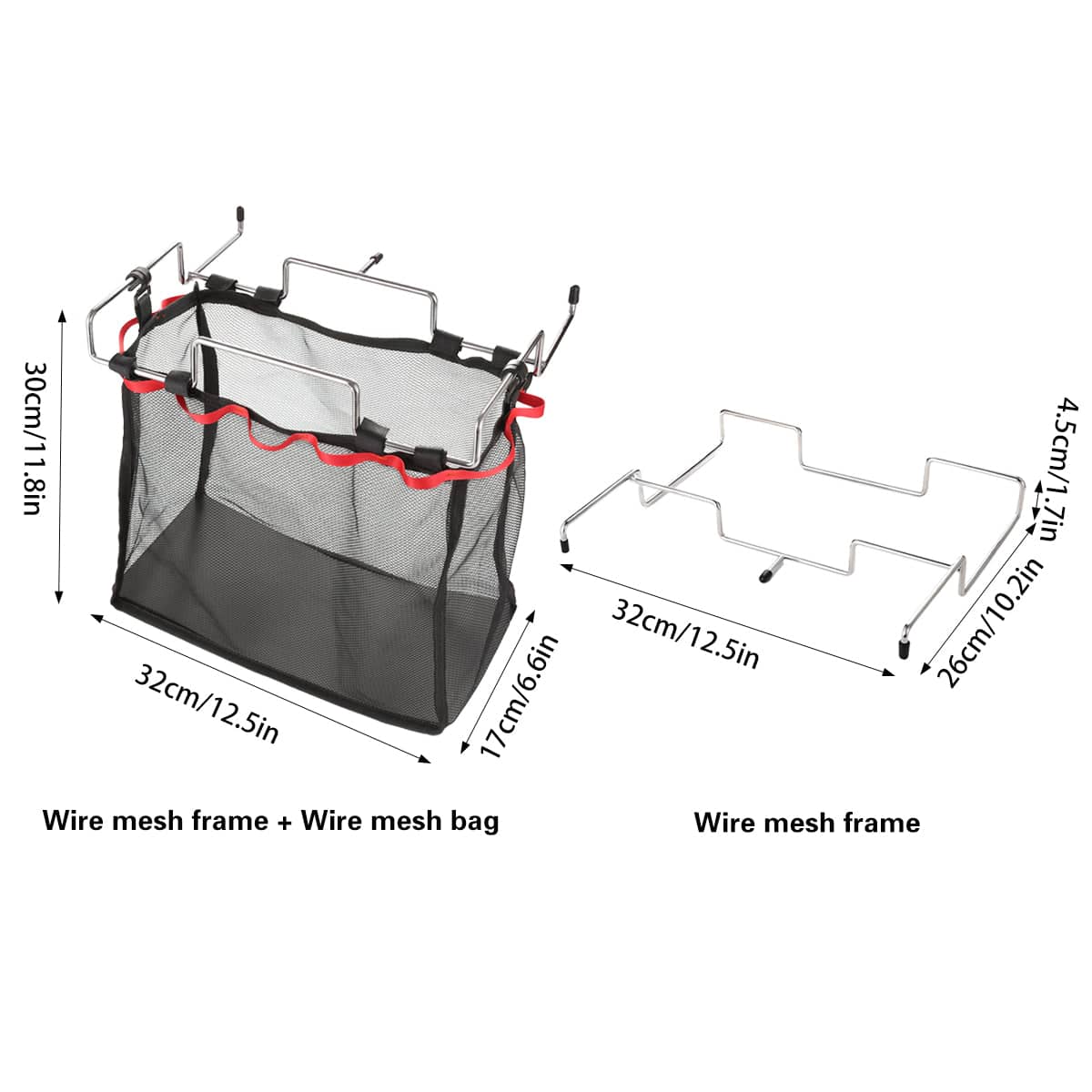 Foldable Stainless Steel Rubbish Bag Rack for Camping - Frame Only - view 4