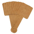 Foldable Sticky Back Jewellery Display Cards, Pack of 100 - Brown Kraft, Plain