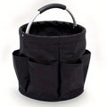 Foldable Storage Basket with Pockets, 28 x 28 cm - Black