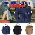 Foldable Storage Basket with Pockets, 28 x 28 cm - Khaki - view 2