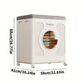Foldable Storage Box with Wheels, Large Capacity Clothes Organiser 58 x 41 x 68 cm - view 3