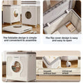 Foldable Storage Box with Wheels, Large Capacity Clothes Organiser 58 x 41 x 68 cm - view 4